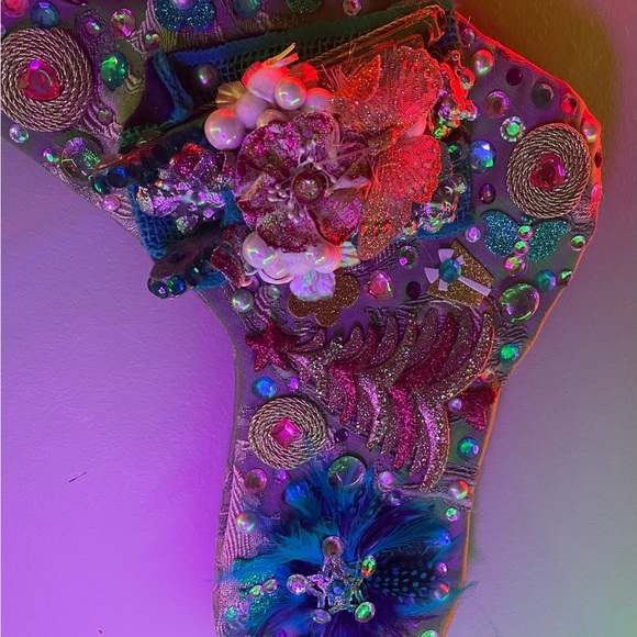 KEEPSAKE (Handcrafted) Luxury One-Of-A-Kind Christmas Stocking (Wunderland) - Picture 4 of 6